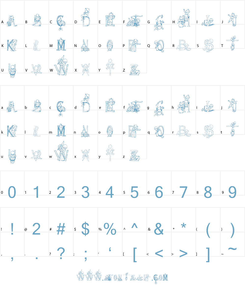 HFF Kids Stuff Font Character